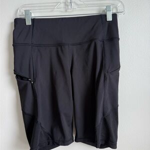 Black Athleta side zip Athletic bike Shorts